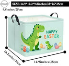 Rectangular Easter Basket Baby Girl Basket Fabric Storage Bin Organizer Box - Image 6