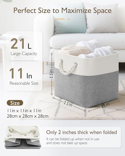 Patvingot 11-Inch Fabric Cube Storage Bins - Image 2
