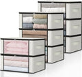 HomeHacks 8-Pack Clothes Organizer Storage Bags, 35L Storage Bins by HomeHacks