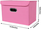 Linen Fabric Foldable Collapsible Storage Cube Bin Organizer Basket Fabric - Image 2