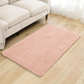 Polyester Bathroom Rug 30"x50" Dusty Pink, Large Soft Bath Mat by Kildoss