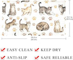 Bathtub Mat Non Slip 26.8x15.1In, Cats Paws Bath Mat - Image 4
