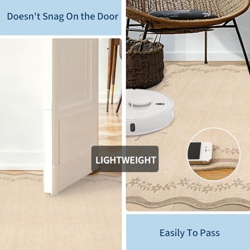 GarveeHome 2x6 Scalloped Washable Runner Rug Non Slip Hallway Kitchen Rug - Image 5