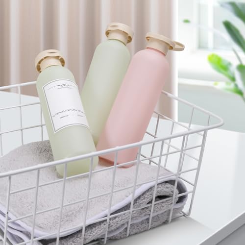 ASEVAT 6.7 oz Plastic Shampoo and Conditioner Squeeze Bottles, Plastic Leak - Image 2