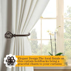 USFOOK Bronze Curtain Holdbacks, Decorative Drapery Tiebacks, 2 Pack/1 Pair - Image 3
