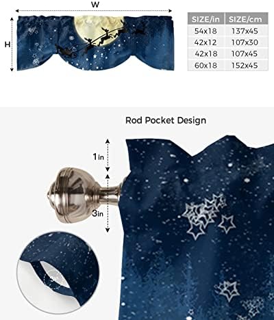 Christmas Blackout Tie Up Valance Curtains - Image 6