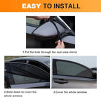 Car Front Side Window Shades, 2 Pack Breathable Mesh Car Window Screens Sun - Image 6
