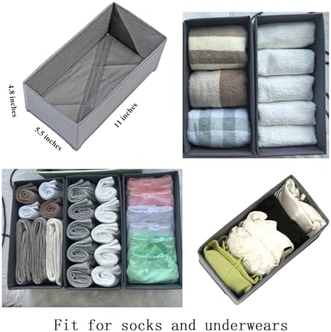 Bructhun Sock Drawer Organizer 3 Pack - Image 4