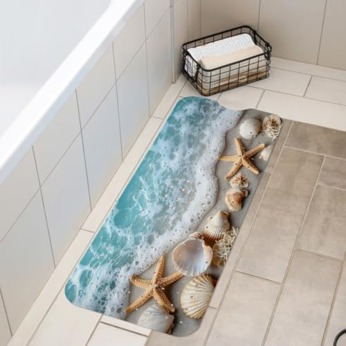 LNOND Summer Beach Bathtub Mat Non Slip, 40 X 16 Inch Tub Mat - Image 7