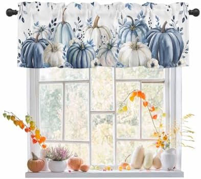 Vandarllin Fall Thanksgiving Kitchen Curtains Valances by VandarllinHomeKitchenDecor