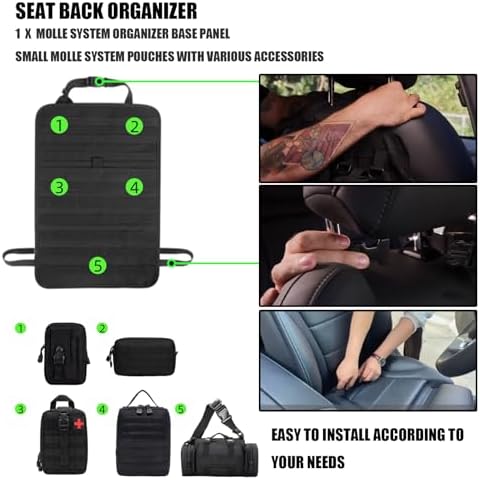 7 PACK Tactical Seat back organizer Truck organizer - Image 4