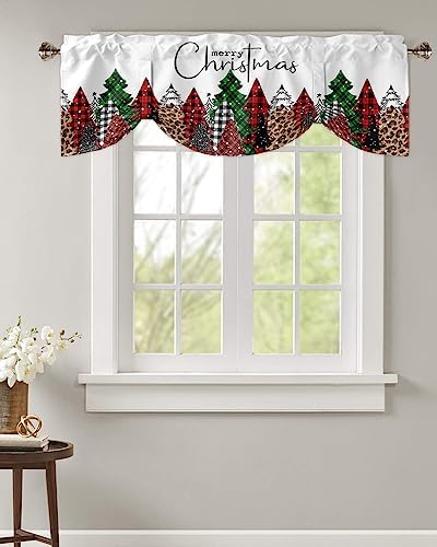 Merry Christmas Blackout Tie Up Valance Curtains - Image 4