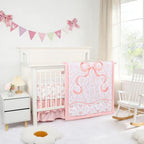 Crib Bedding Set for Baby Girls and Boys, 4 Piece Infant Nursery Bedding Sets - Image 3