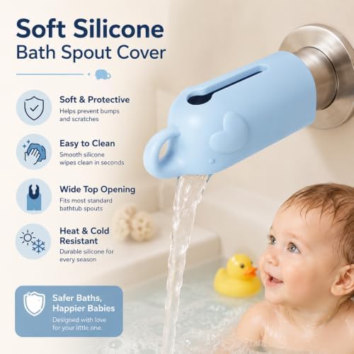 Baby Bath Spout Cover, Soft Silicone Faucet Cover - Image 2