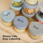 KeaBabies 6pk 4oz Glass Baby Food Containers - Image 6