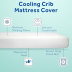 Sealy Baby Cool Comfort Cooling Breathable Waterproof Crib Mattress Protector - Image 2