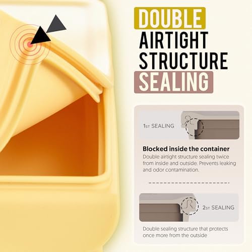 Silicone Baby Food Storage Container - 26oz 4 Compartment Stackable Meal Prep - Image 4