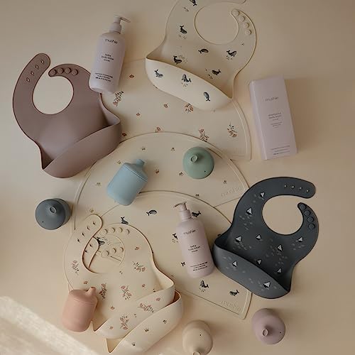 mushie Silicone Baby Bib | Adjustable Fit Waterproof Bibs - Image 6