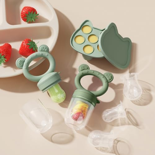 Baby Breastmilk Popsicle Molds & Baby Fruit Feeder, Infant Food Freezer Tray - Image 3