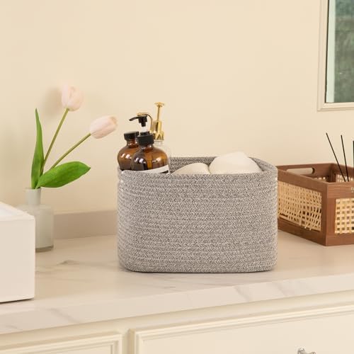 OIAHOMY 4 Pack Storage Baskets for Organizing 24L Cube Storage Bins Grey - Image 4
