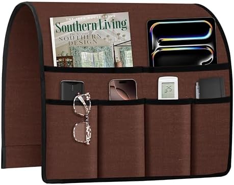 Joywell Remote Control Holder Armchair Caddy Armrest Organizer Rustic Brown by Joywell