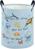ESSME Kids Laundry Basket, Ocean Hamper Collapsible Canvas Waterproof Storage by ESSME