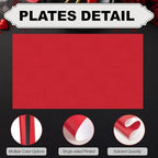 Fullhawl 60 Pcs Red and Black Paper Placemats, Disposable Rectangular Table - Image 2