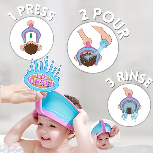 Shampoo Visor by Splash Guard, Comfort Seal Baby Bath Shampoo Shower Cap - Image 5