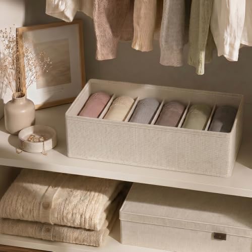 Linen Underwear Drawer Organizer, 18 Divided Cells - Image 4