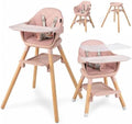 HONEY JOY Baby High Chair, 6 In 1 Convertible Wooden Highchair by HONEYJOY