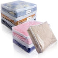 Clear Zippered Plastic Clothes Storage Bags, 6 Pack by Heonay