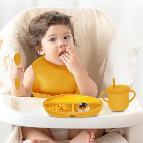 100% Silicone baby feeding set, BPA free Baby dishes set - Image 2