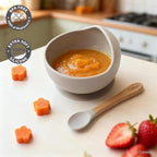 Ginbear Suction Baby Bowl Silicone Bib Spoon Set 6 M+ - Image 2