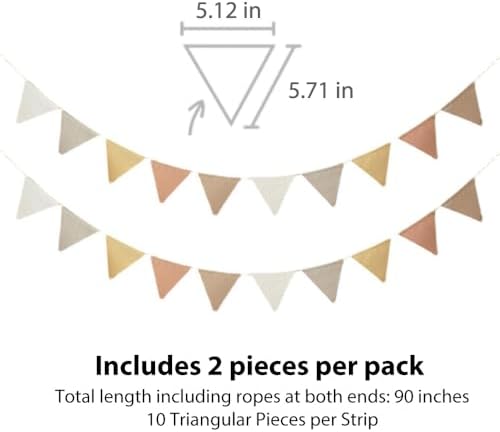 3.93 Feet Triangle Flag Banner Bunting Pennant - Image 2