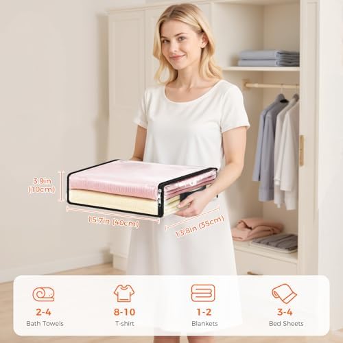 SpaceWhisper Clear Sheet Storage Bags, 10 Pack, 15.7 x 13.8 x 3.9 in - Image 2