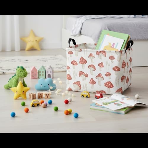 Rectangular Kids Basket Baby Girl Basket Fabric Storage Bin Organizer Box Room - Image 6