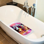 Bathtub Mat Non Slip 26.8x15.1In, Funny Wolf Galaxy Bath Mat - Image 5