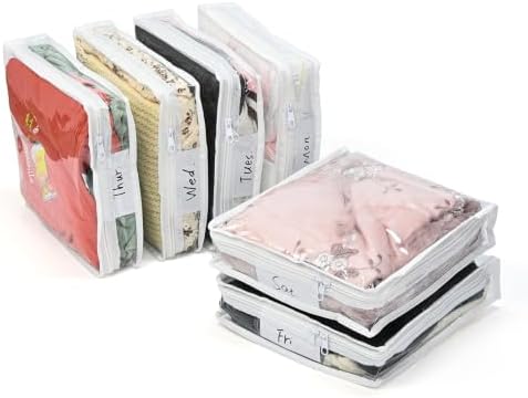 6 Pack Clear Clothes Storage Bags by BOPART-ENJOYYOURLIFEALWAYSBYYOURSIDE