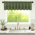 FRAMICS Farmhouse Valance Curtains, Boho Cotton Linen Kitchen Valance, Olive by FRAMICS