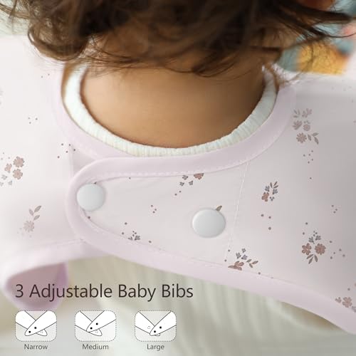 Susurration Baby Long Sleeve Bib Waterproof Sleeved Bib Smock - Image 6