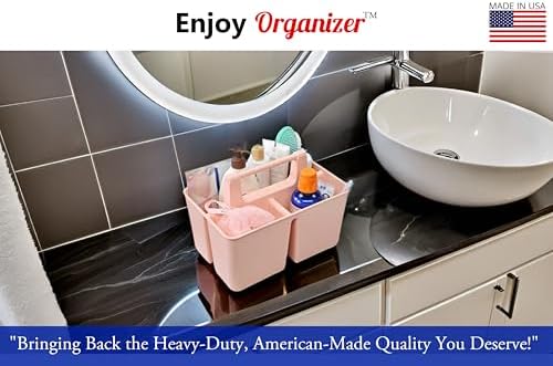 Shower Caddy Organizer with Handle, 3 Compartments, Portable Storage Bin - Image 2