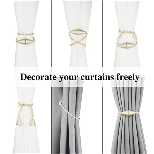 Magnetic Curtain Tiebacks Rope Decorative Holdbacks - Image 5