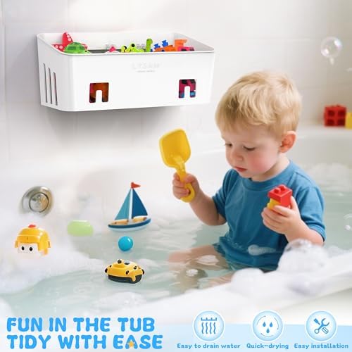 Bath Toy Storage 2 Packs, Large Bath Toy Holder - Image 4