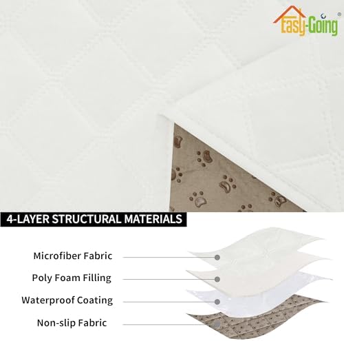 Easy-Going Waterproof Cushion Covers Set, Quilted Stretch 2-Piece Sofa Seat - Image 4