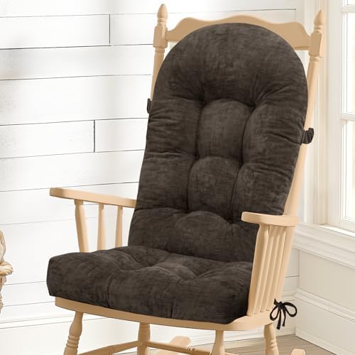 Rocking Chair Cushion, High Back, Sepia Brown by ROFIEJOX