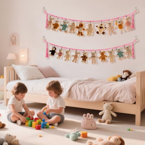 CERETIA 80" Stuffed Animal Organizer Chain, Wall Corner Storage - Image 4