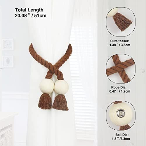 Magnetic Curtain Tiebacks Decorative Tie Back Drapes Holdbacks Nieffeiy - Image 3