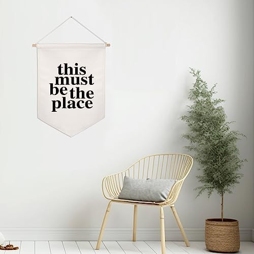 This Must Be The Place Wall Hanging, Linen Wall Art, Linen Wall Banner - Image 3