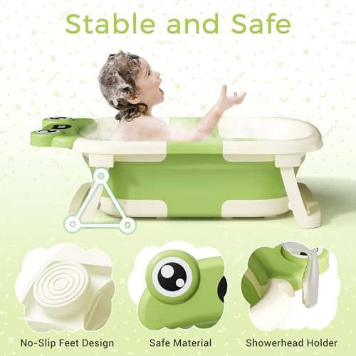 BUNWAG Baby Bathtub, Collapsible Newborn Bathtub - Image 2