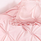 Twin Comforter Set for Girls, Boho Pintuck Bedding Comforter Sets, 4 Pieces - Image 6